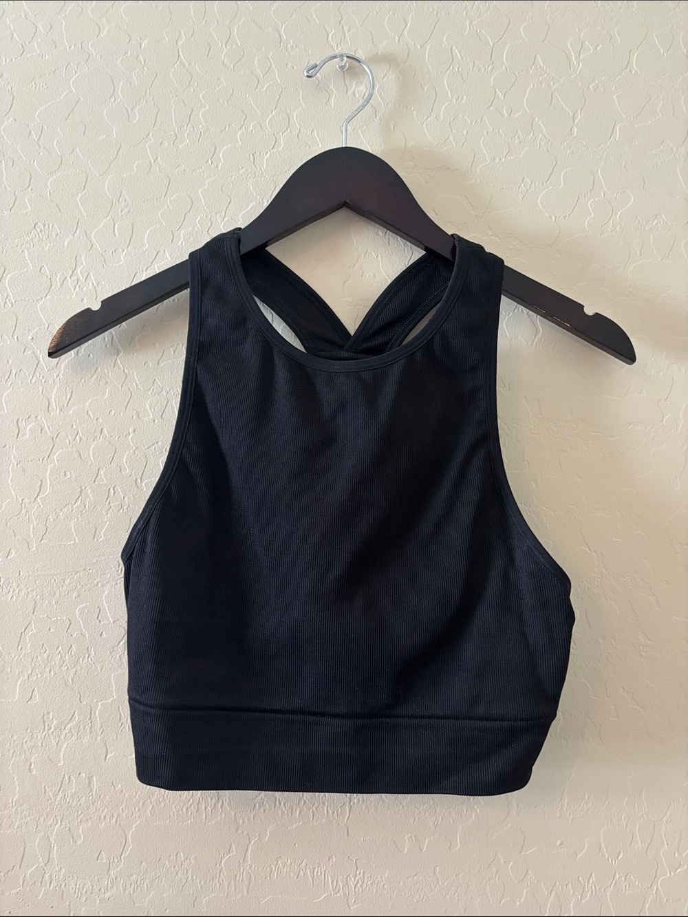 Victoria Secret Black High Neck Crisscross Back Sports Bra